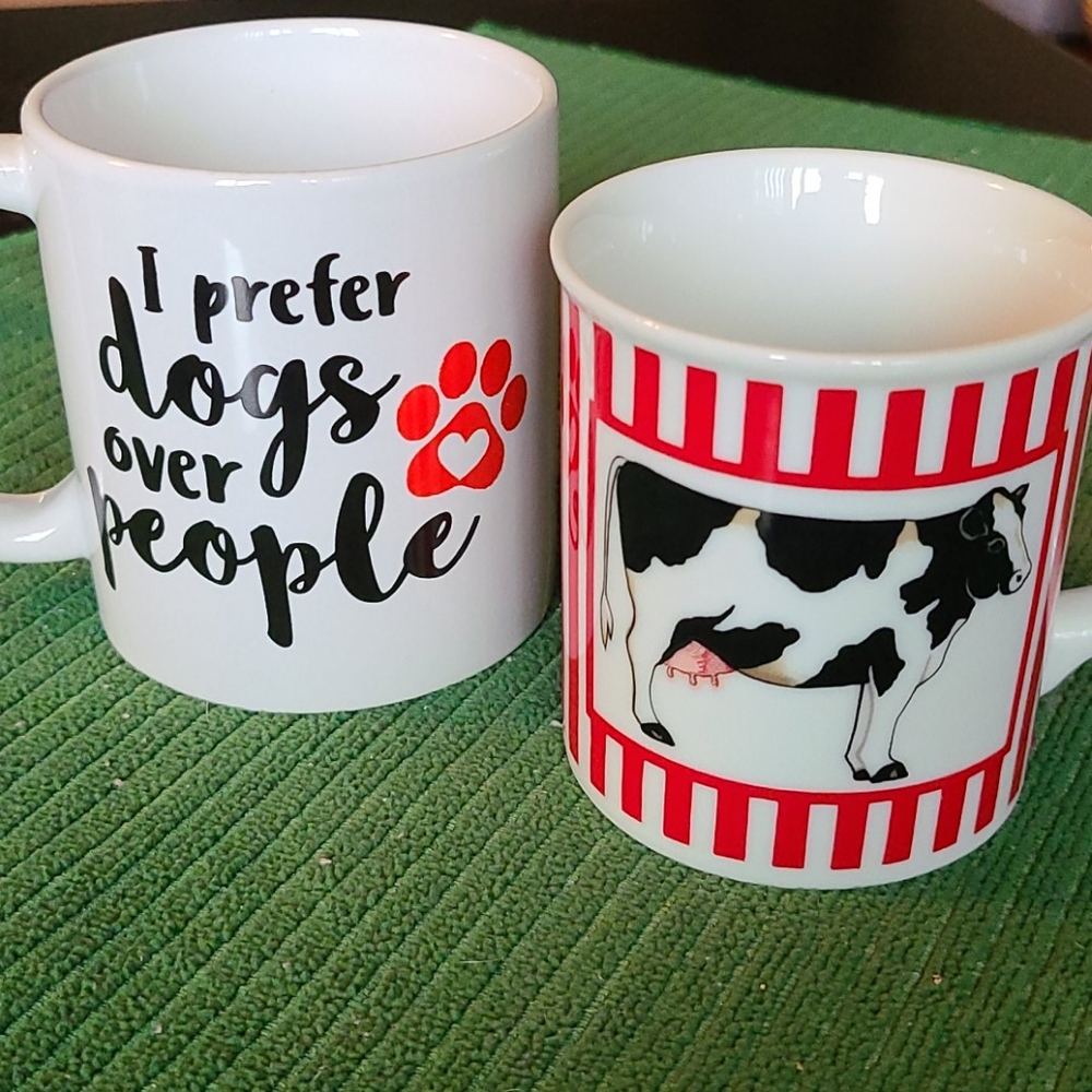 Curzon Cow & Prefer Dogs Mugs